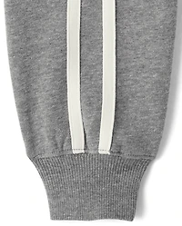 Sweat à capuche zippé en polaire premium avec rayures latérales graphiques pour filles