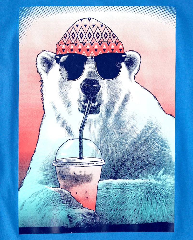 Boys Polar Bear Drink Graphic Tee