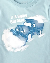 Baby And Toddler Boys Winter Truck Graphic Tee