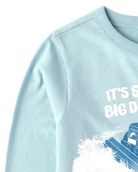 Baby And Toddler Boys Winter Truck Graphic Tee