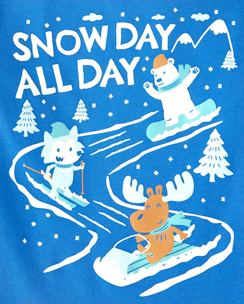 Baby And Toddler Boys Snow Day Graphic Tee