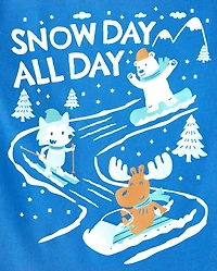 Baby And Toddler Boys Snow Day Graphic Tee