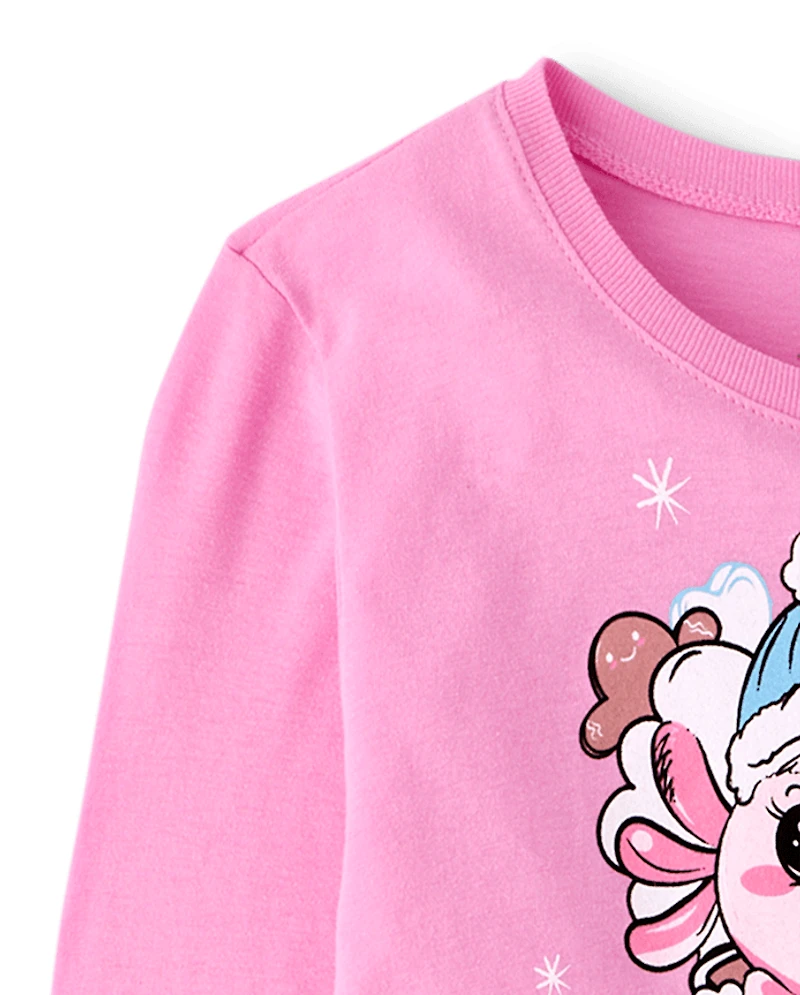 Girls Winter Axolotl Graphic Tee