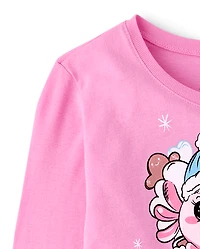 Girls Winter Axolotl Graphic Tee