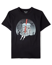 Boys Halloween Drink Graphic Tee