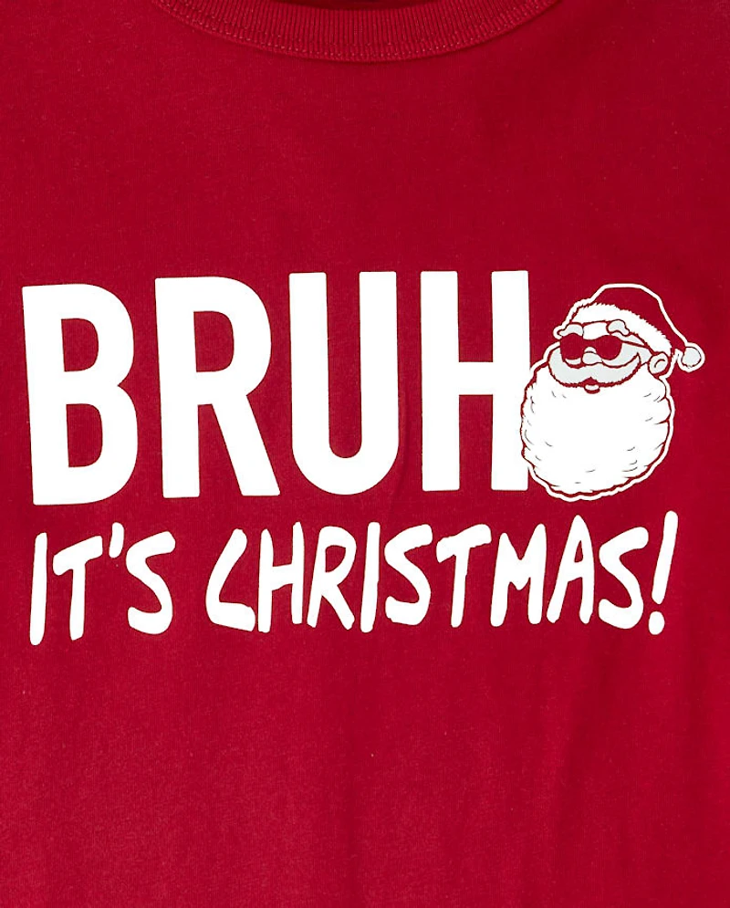 Boys Christmas Bruh Graphic Tee