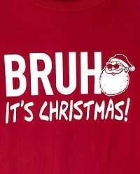 Boys Christmas Bruh Graphic Tee
