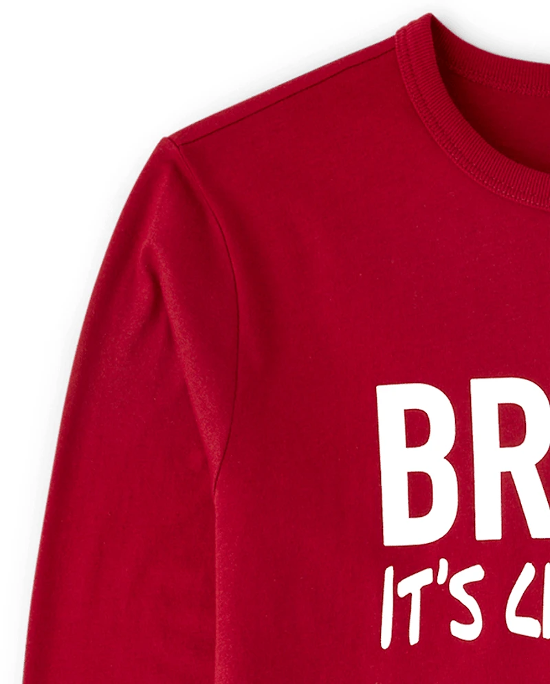 Boys Christmas Bruh Graphic Tee