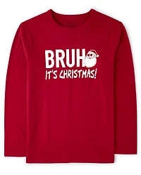 Boys Christmas Bruh Graphic Tee