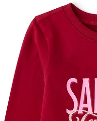 Baby And Toddler Girls Christmas Santa's Favorite Graphic Tee