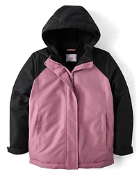 Girls Colorblock Microfleece Lined Snow Jacket
