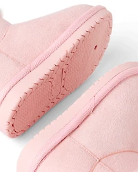 Baby Girls Bow First Steps Teddy Boots