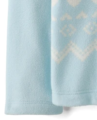 Toddler Girls Print Microfleece Quarter Zip Pullover