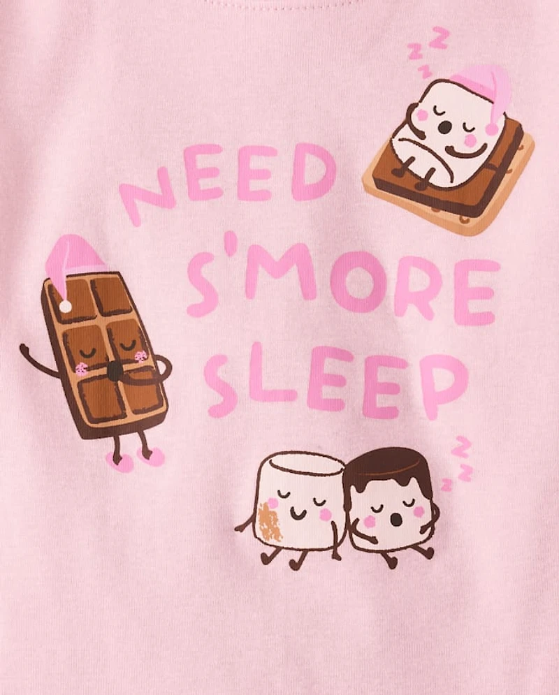 Girls S'mores Snug Fit Cotton Pajamas