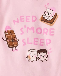 Girls S'mores Snug Fit Cotton Pajamas