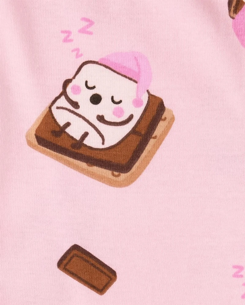 Girls S'mores Snug Fit Cotton Pajamas