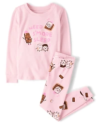 Girls S'mores Snug Fit Cotton Pajamas