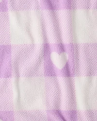 Girls Heart Buffalo Plaid Dream Fleece Pajama Pants