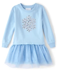 Baby And Toddler Girls Sequin Sweatshirt Dress