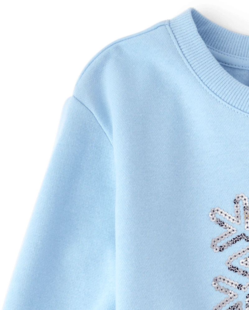 Baby And Toddler Girls Sequin Sweatshirt Dress