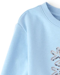 Baby And Toddler Girls Sequin Sweatshirt Dress