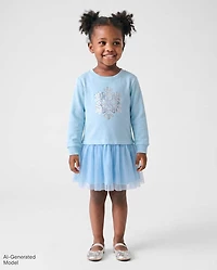 Baby And Toddler Girls Sequin Sweatshirt Dress