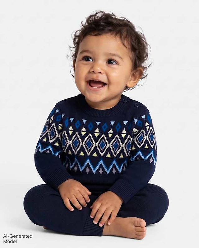 Baby Boys Fairisle Sweater 2-Piece Playwear Set