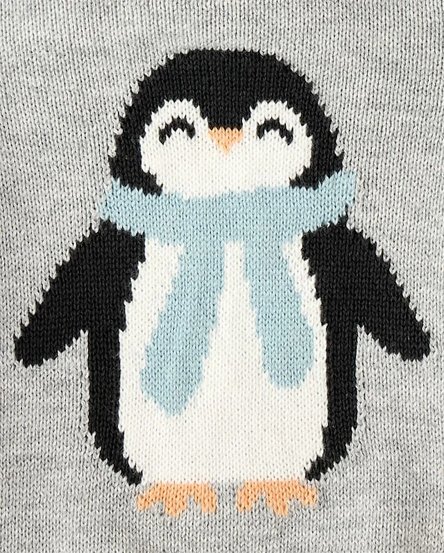 Baby Boys Intarsia Penguin 2-Piece Playwear Set
