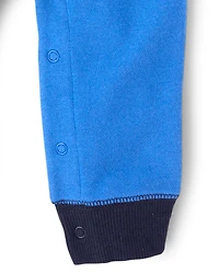 Baby Boys Colorblock French Terry Henley Romper