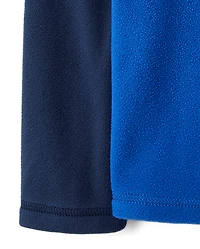 Boys Colorblock Microfleece Quarter Zip Pullover