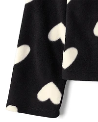 Girls Print Microfleece Half Zip Pullover