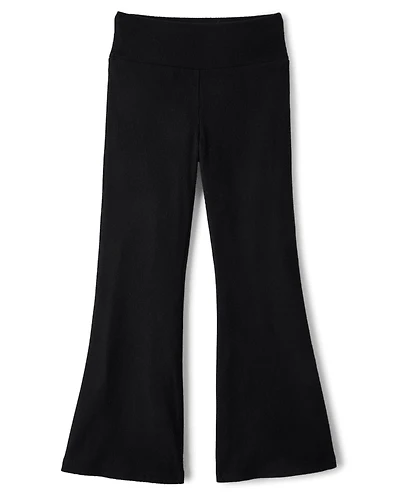 Girls Sueded Rib Flare Leggings