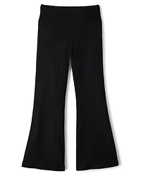 Girls Sueded Rib Flare Leggings