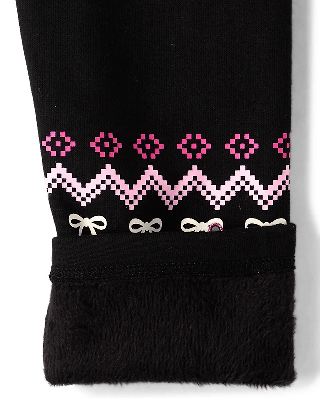 Girls Hello Kitty® Fairisle Winter Warm Leggings