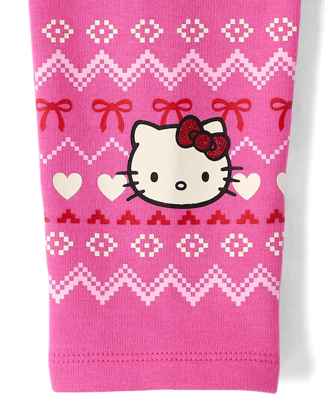 Girls Hello Kitty® Fairisle Winter Warm Leggings