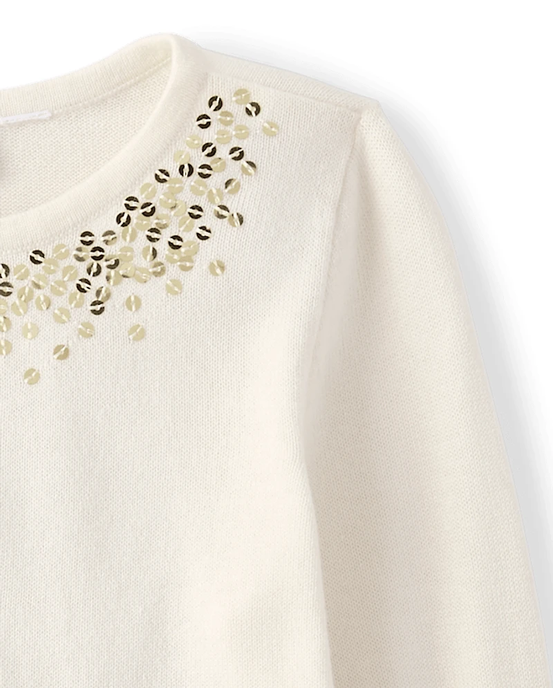 Girls Sequin Cardigan