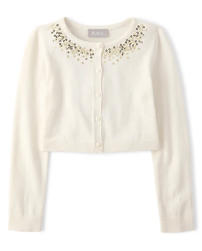 Girls Sequin Cardigan