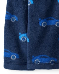 Toddler Boys Print Microfleece Quarter Zip Pullover