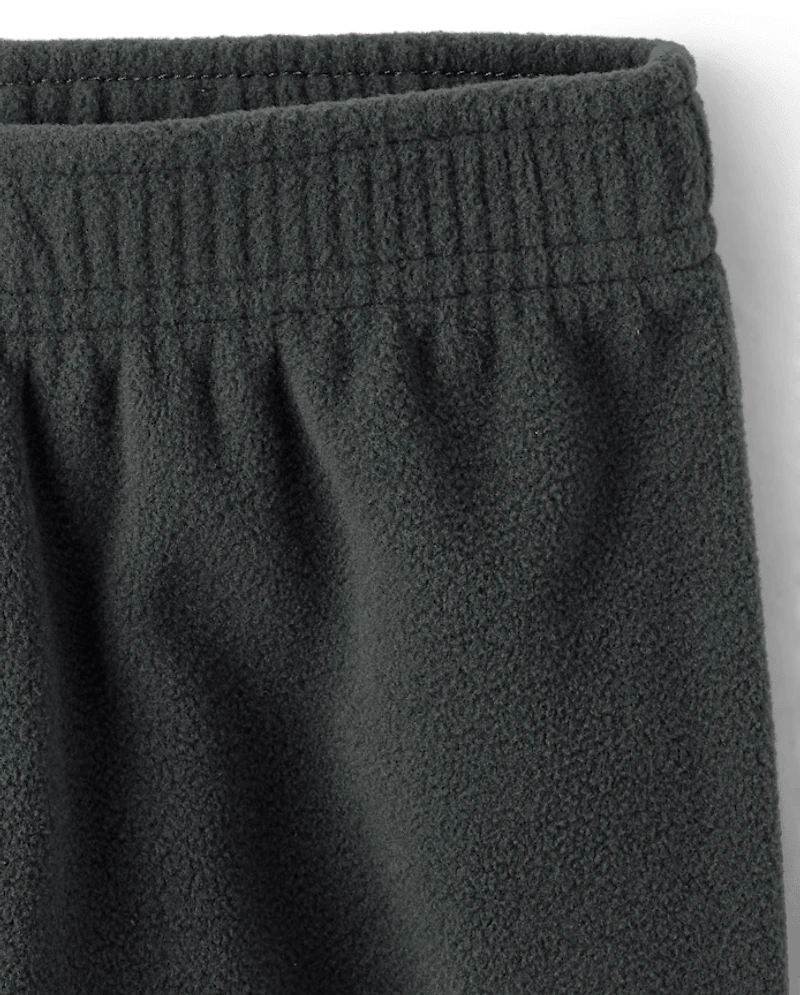 Pantalon de survêtement en microfibre polaire pour petits garçons