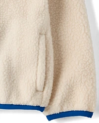 Toddler Boys Colorblock Sherpa Zip Up Hoodie