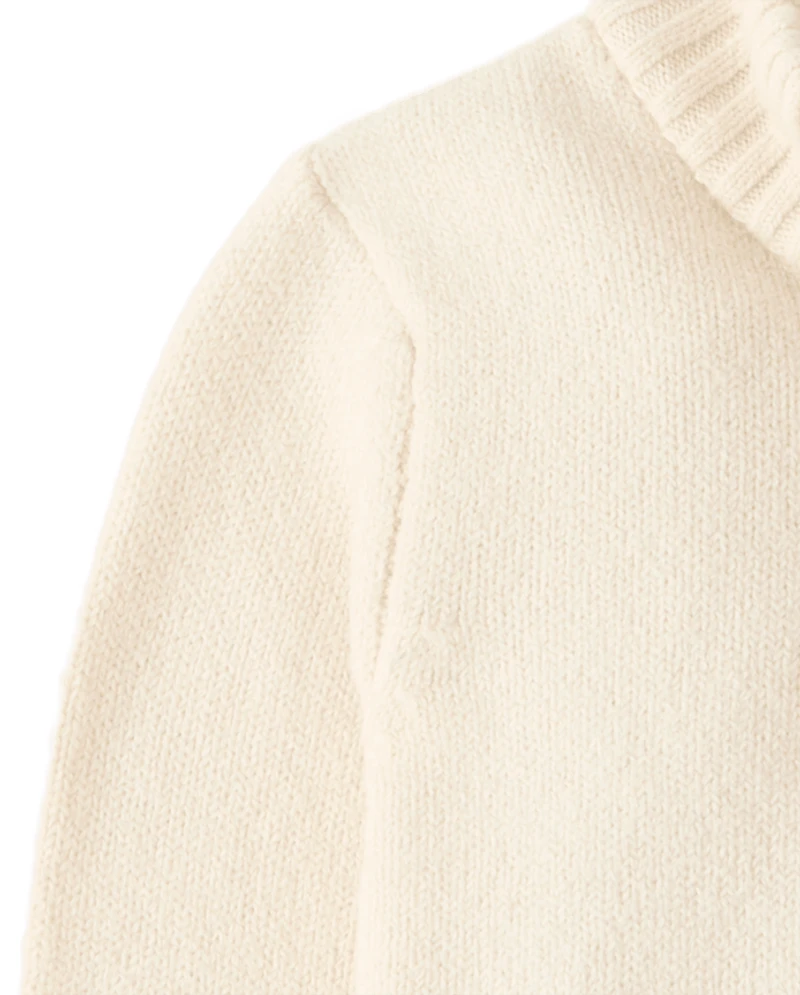 Toddler Boys Quarter Zip Sweater