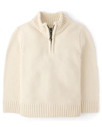 Toddler Boys Quarter Zip Sweater