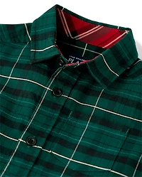 Baby And Toddler Boys Dad Me Plaid Oxford Button Up Shirt