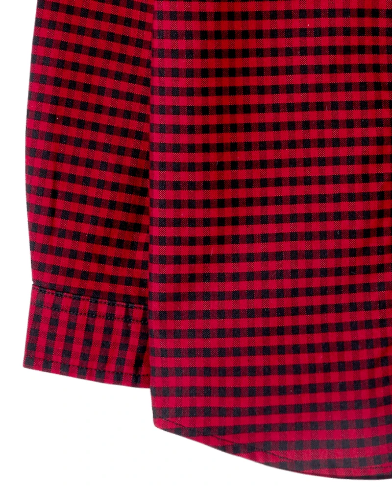 Baby And Toddler Boys Checkered Oxford Button Up Shirt