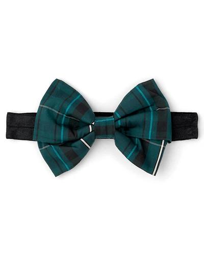 Baby Girls Plaid Bow Headwrap
