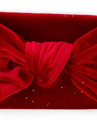 Baby Girls Glitter Velvet Bow Headwrap