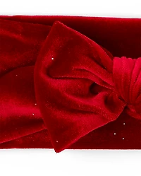 Baby Girls Glitter Velvet Bow Headwrap