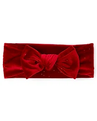 Baby Girls Glitter Velvet Bow Headwrap