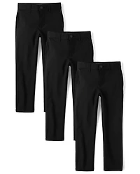Boys Uniform Quick Dry Skinny Premium Chino Pants -Pack