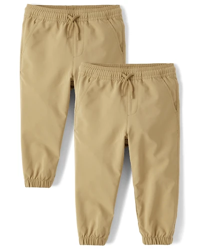 Baby And Toddler Boys Quick Dry Pull On Jogger Pants 2-Pack